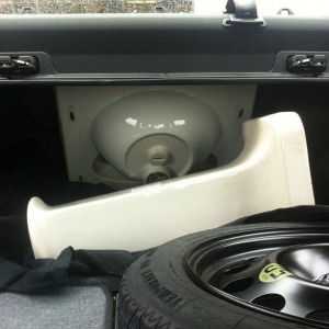 Sink in car trunk
